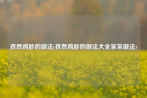 孜然鸡胗的做法(孜然鸡胗的做法大全家常做法)